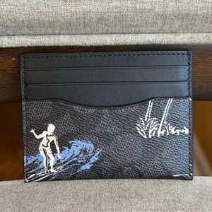 NWT！COACH Slim Id Card Case With Surf Print（COACH CBJ93）